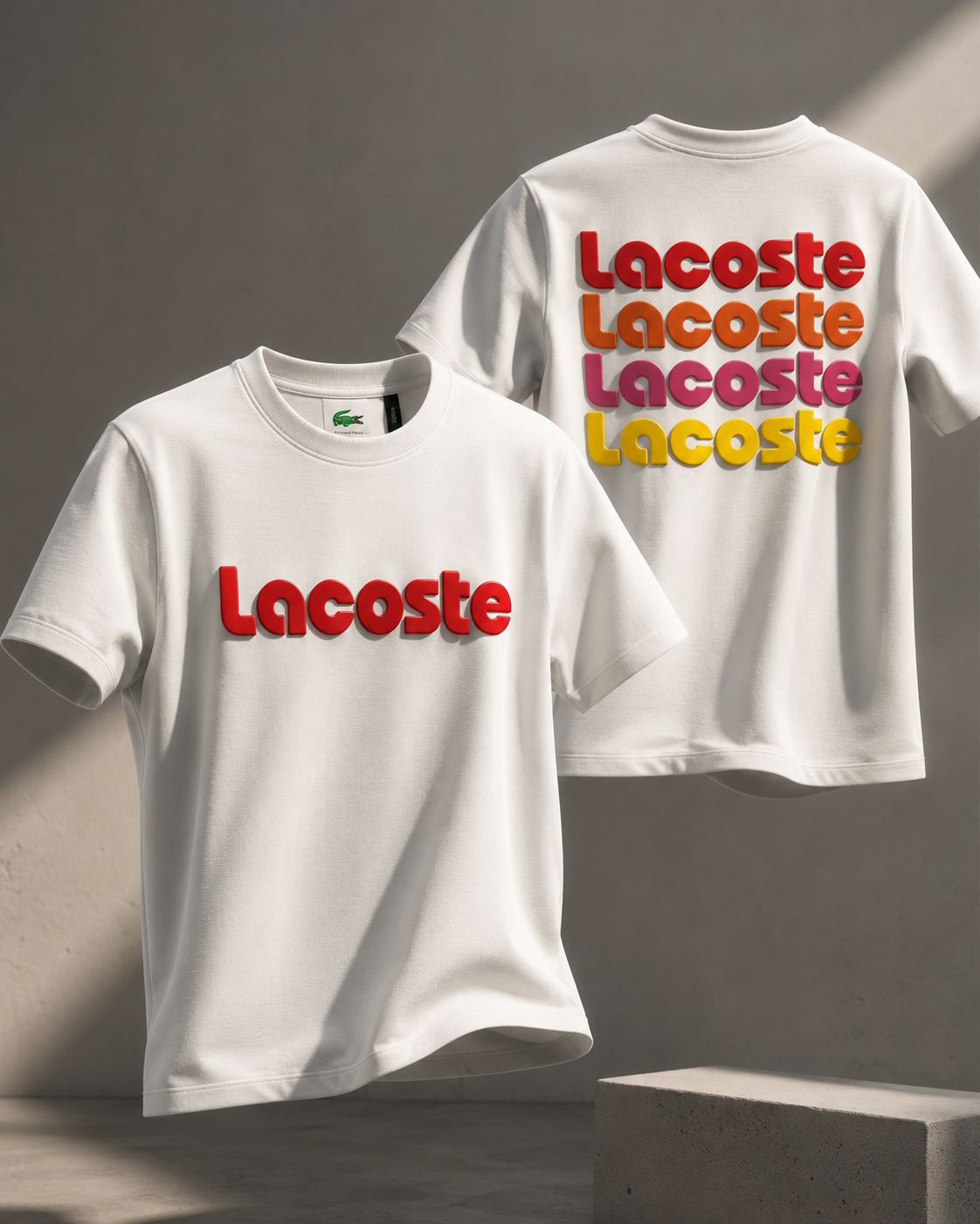 Lacoste Logo Tee (White)