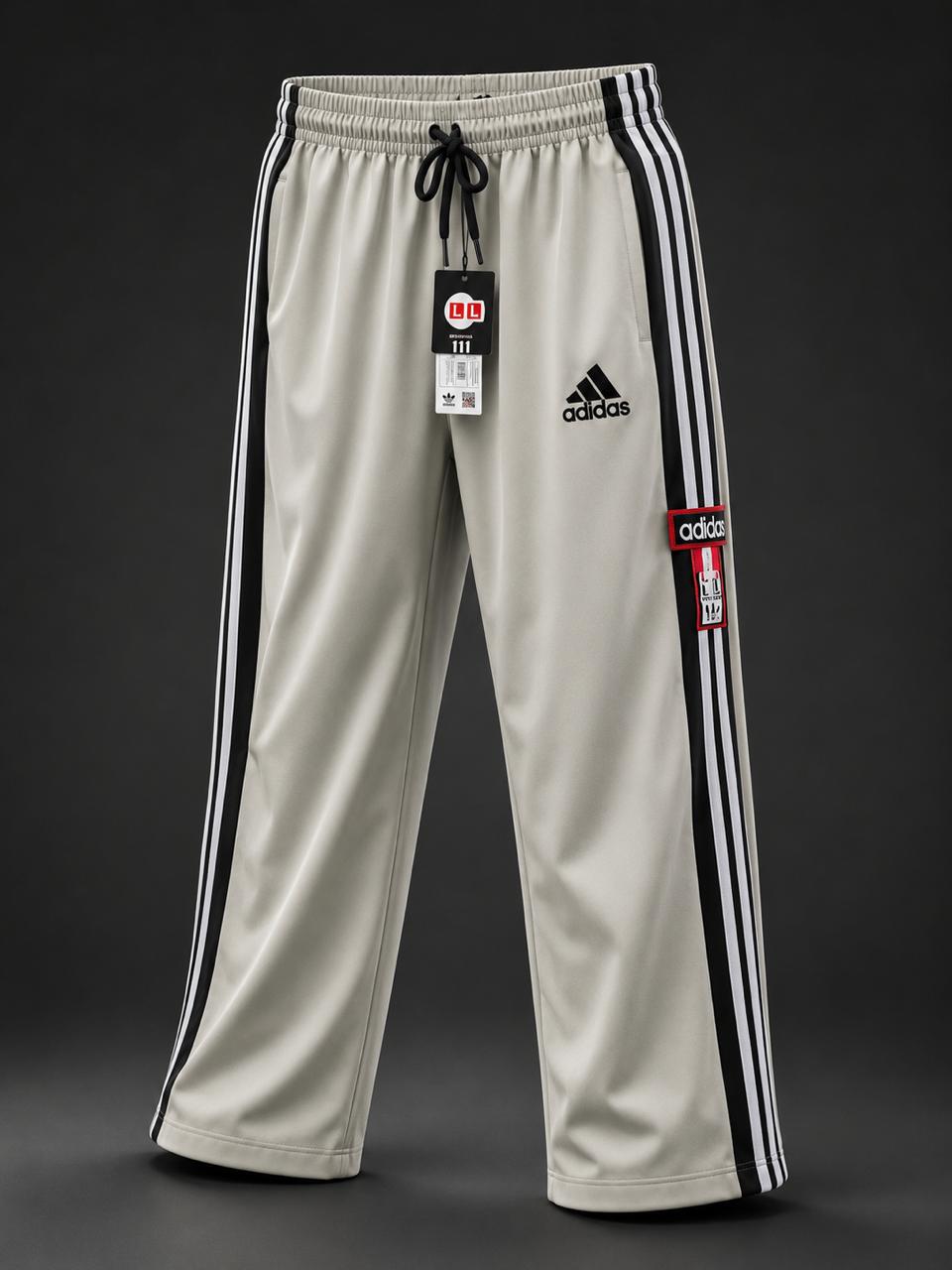 Adidas Striped Trackpants (Grey)